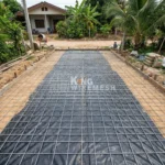 ไวร์เมช 4 มิล ปูพื้นทางเดินรอบบ้านและลานจอดรถ เตรียมเทคอนกรีตงานต่อเติม